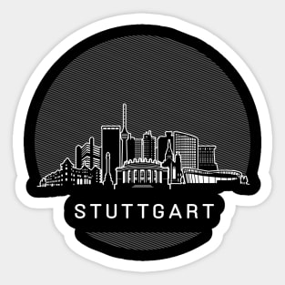 Stuttgart Germany Skyline Sticker